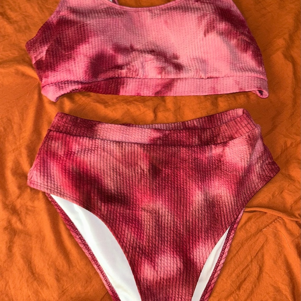 Pink Tie-Dye Bikini Set